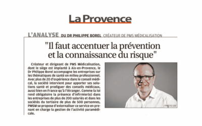 Interview du Dr Philippe Borel dans La Provence : « accentuer la prévention et la connaissance des risques »